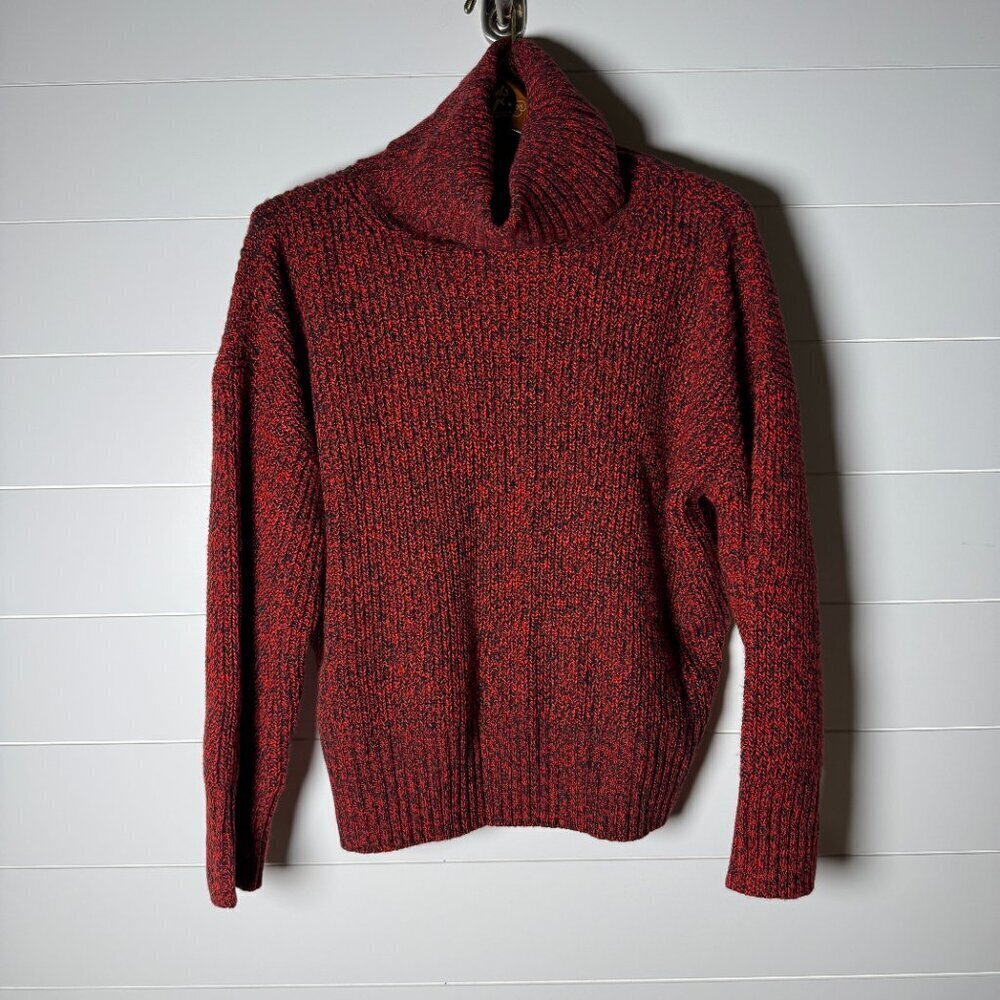 Sanctuary Relaxed Neck Red & Black Sweater Size Large